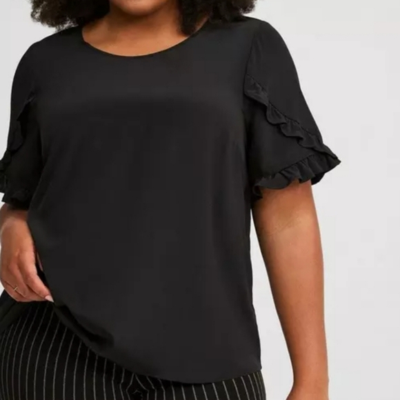 Torrid Ruffle Trim Blouse - Picture 7 of 9